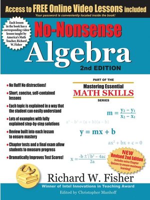 cover image of No-Nonsense Algebra